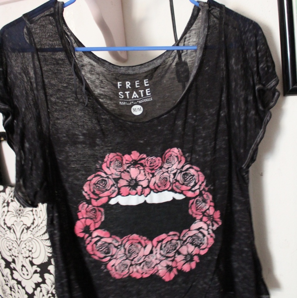 Sheer Rose Lip Tee
